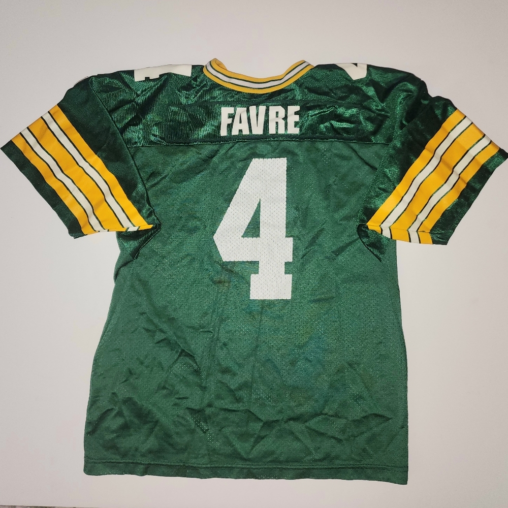 Vintage 90s Green Bay Packers Brett Favre Wilson brand  jersey youth size XL